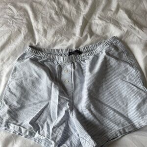 Brandy Melville Light Blue Striped Shorts